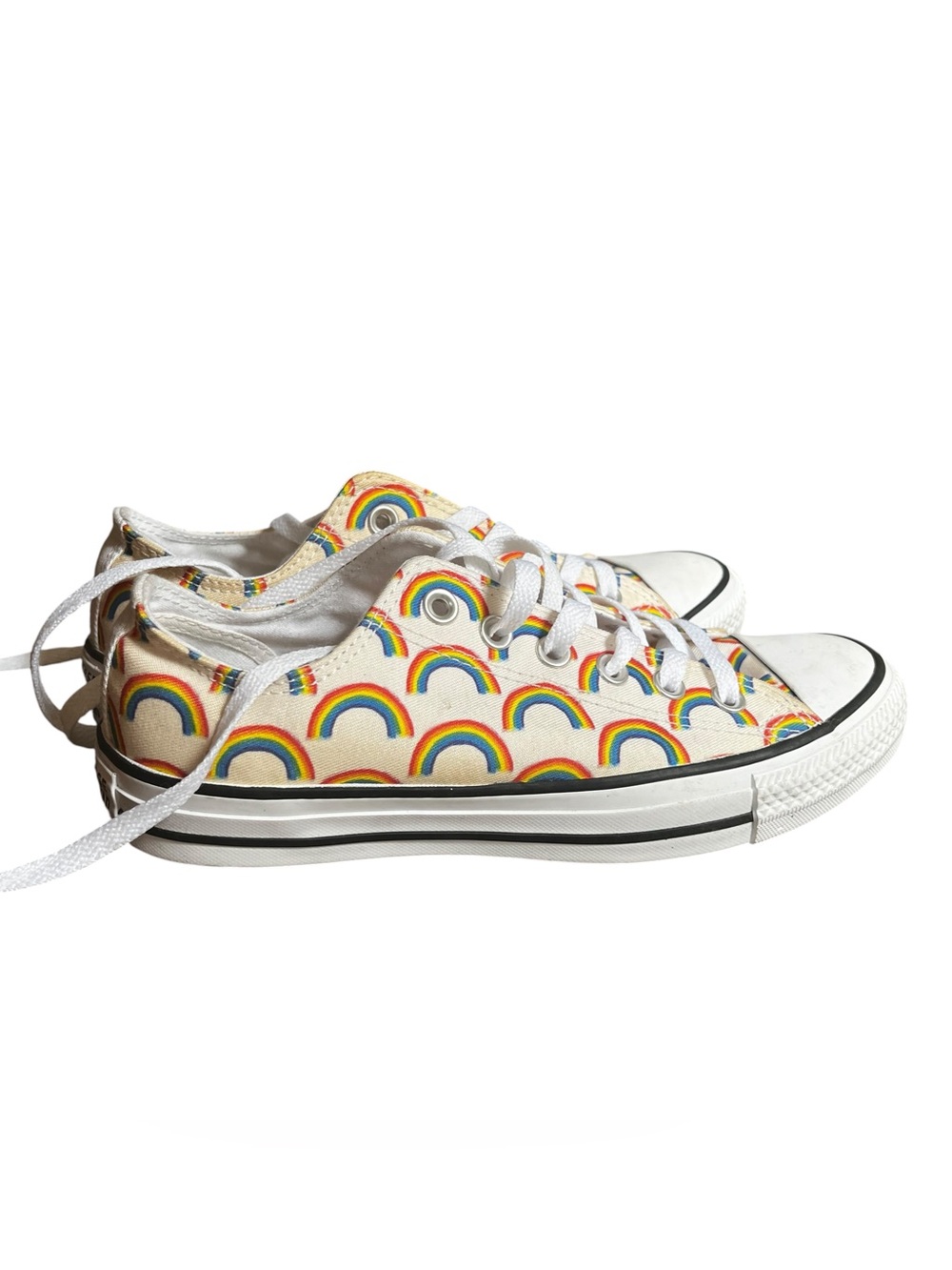 US 8 Converse Chuck Taylor All Star Low Top Rainbow Print Sneakers - Picture 4 of 13